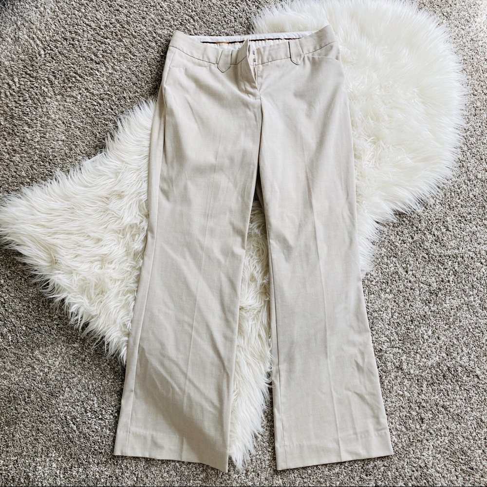 Express Editor Cream Bootcut Dress Pants Size 4
